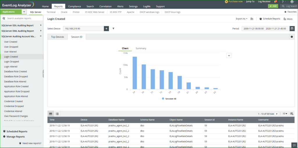 EventLog Analyzer