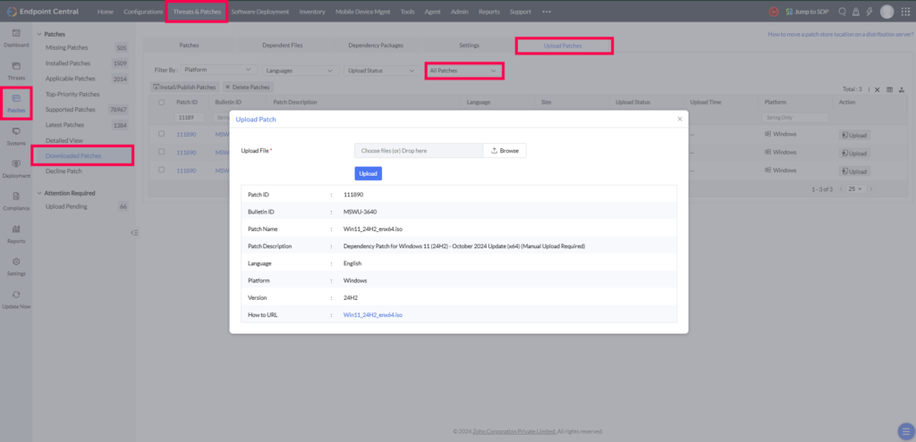 Endpoint-Central-Pinpoint-threads-patches